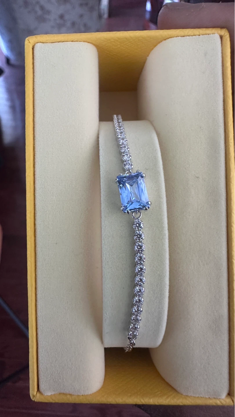 Swarovski Matrix Bracelet Blue Rhodium Plated - photo 2