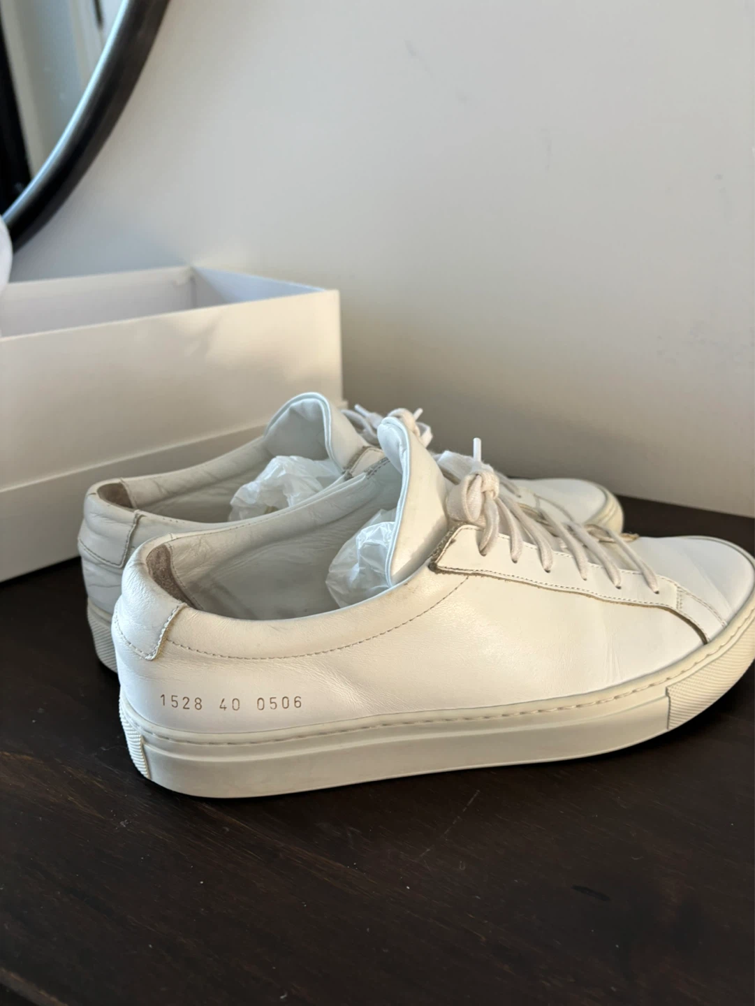 Common Projects White Leather Sneakers - Size 40 - photo 2