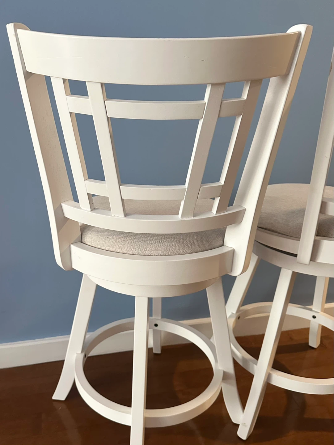 White Swivel Counter Stools (Set of 2) - photo 2