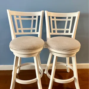 White Swivel Counter Stools (Set of 2)