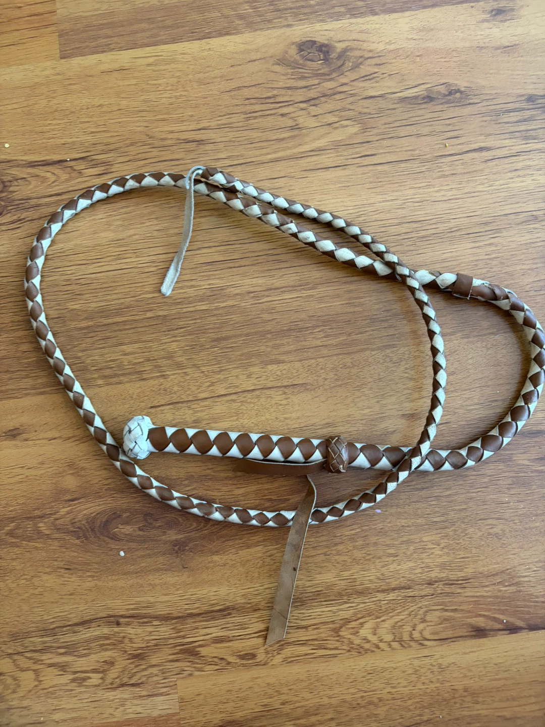 Braided Vintage Leather Whip - photo 3