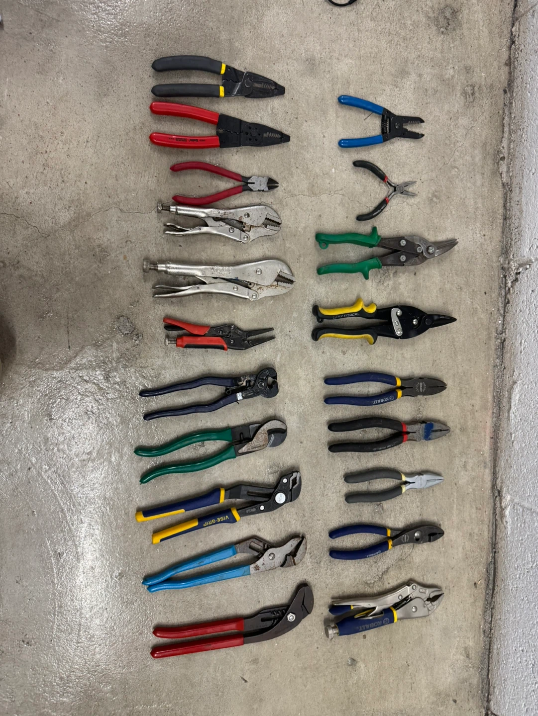 Assorted Pliers and Tools