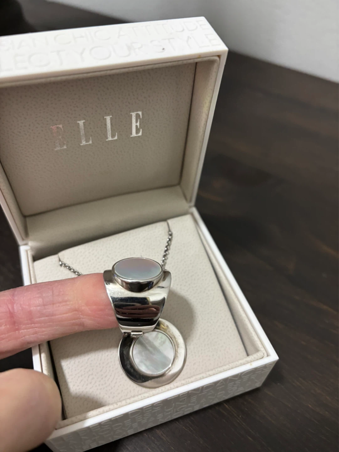 ELLE Ring and Necklace Set with Mother-of-Pearl - photo 3