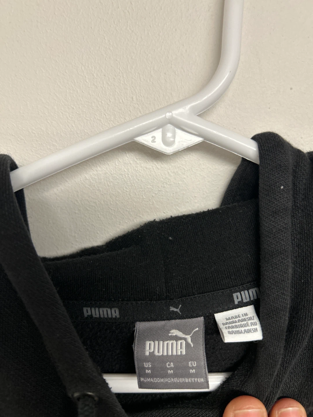 Puma Black Hoodie - Size Medium - photo 2