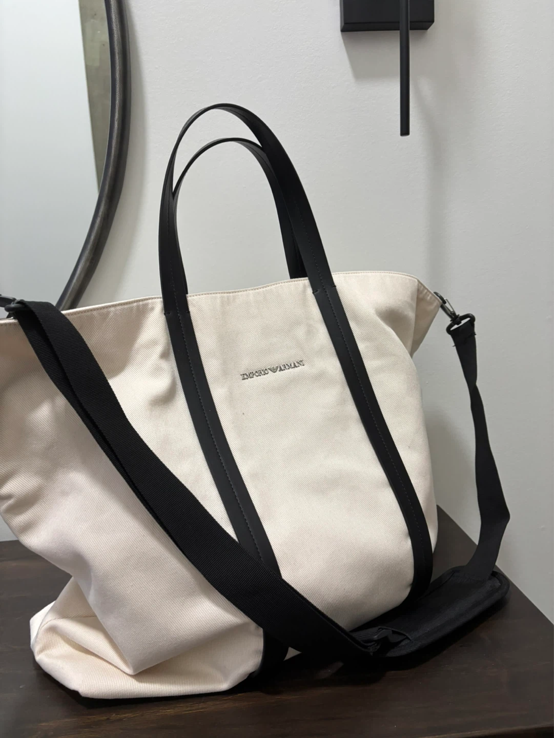 New Emporio Armani Canvas Tote Bag