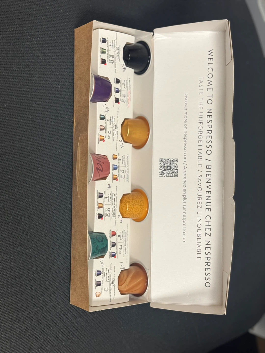 Nespresso Coffee Pod Sample Box