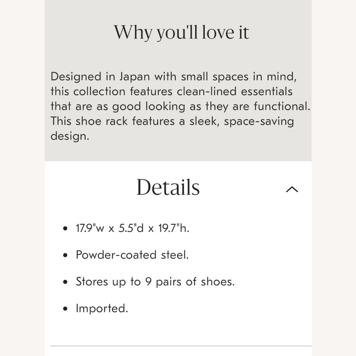 WestElm Yamazaki Shoe Rack - photo 5