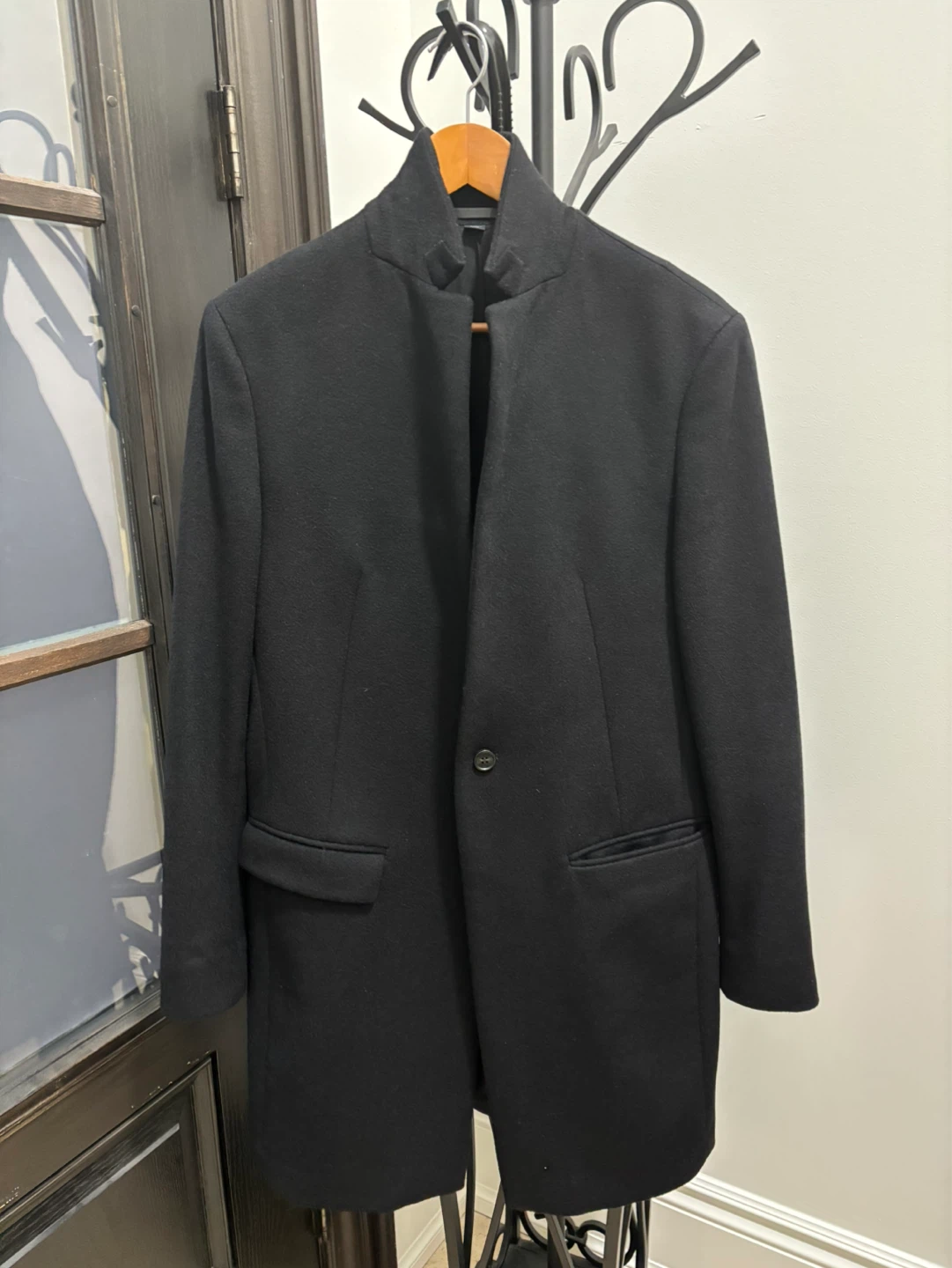AllSaints "Thirty Eight" Black Wool Blend Coat - photo 4