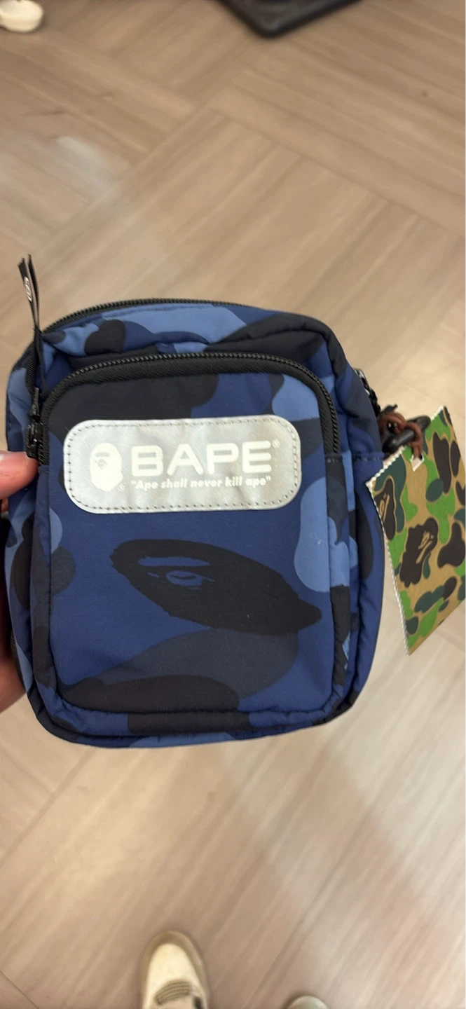 BAPE Blue Camo Crossbody Bag - photo 3