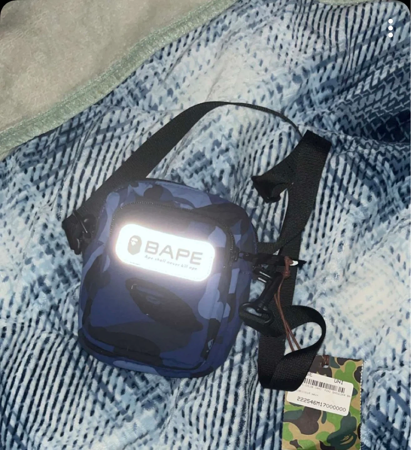 BAPE Blue Camo Crossbody Bag
