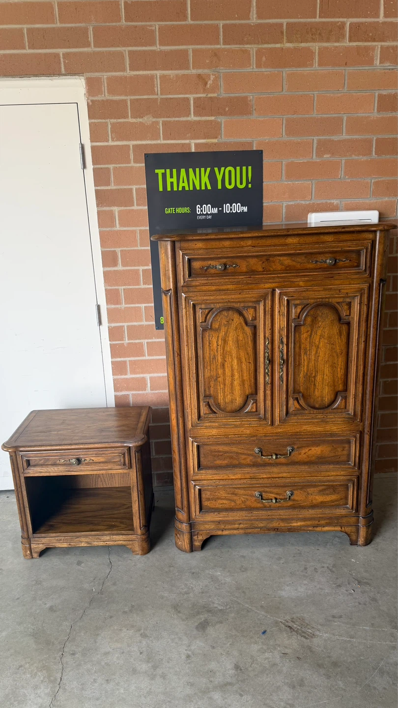 Century Furniture Armoire and Nightstand Set