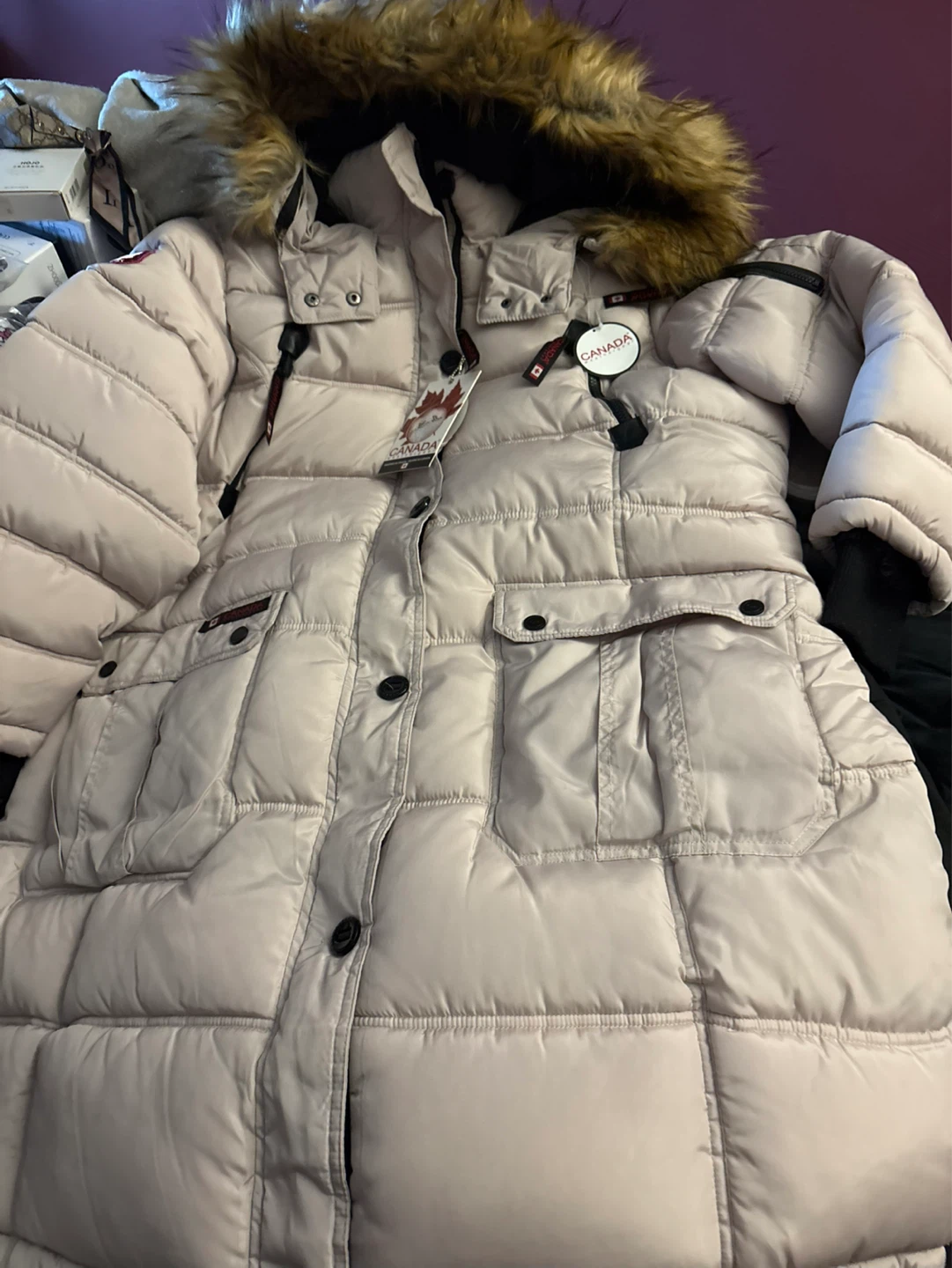 New Canada Weather Gear Women's  Sand Puffer Parka with Fur Hood - photo 3