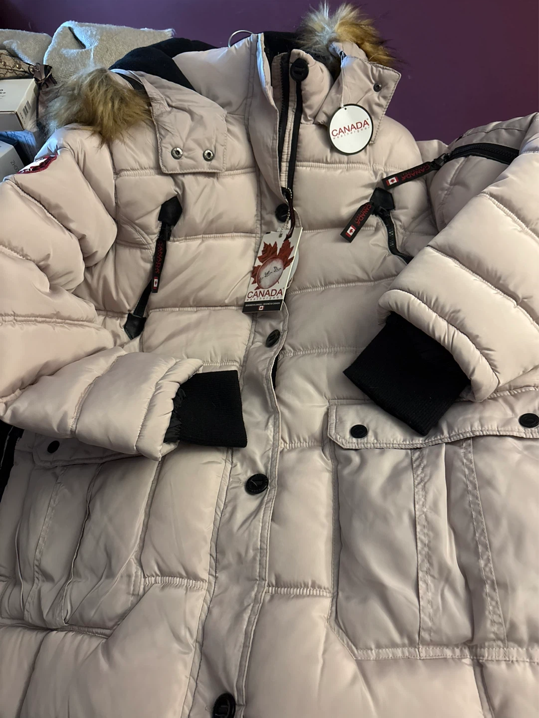 New Canada Weather Gear Women's  Sand Puffer Parka with Fur Hood