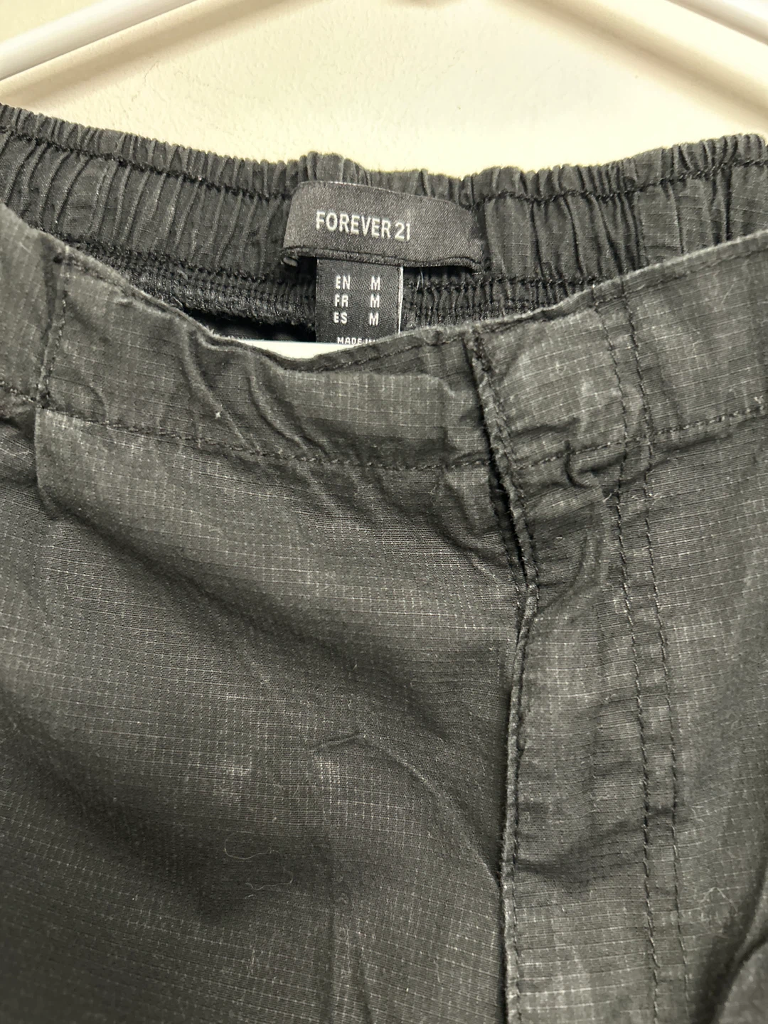 Forever 21 Black Cargo Jogger Pants - Medium - photo 2