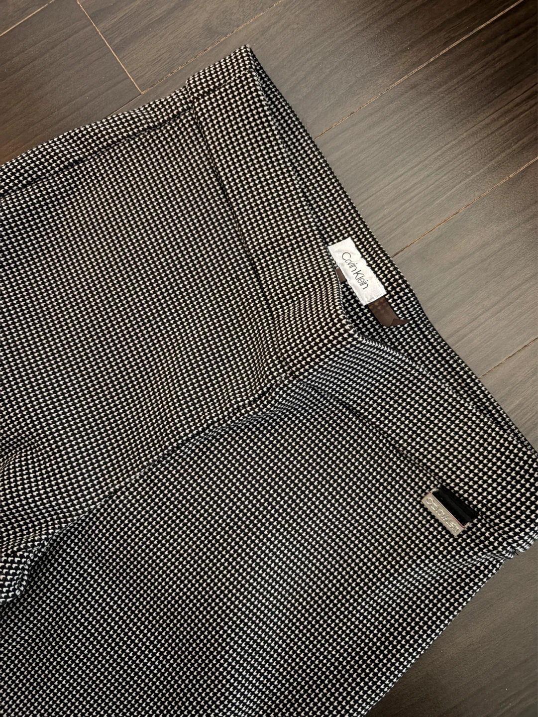 Calvin Klein Houndstooth Pattern Pants