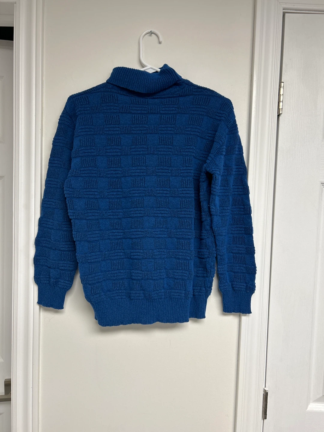 Blue Turtleneck Sweater