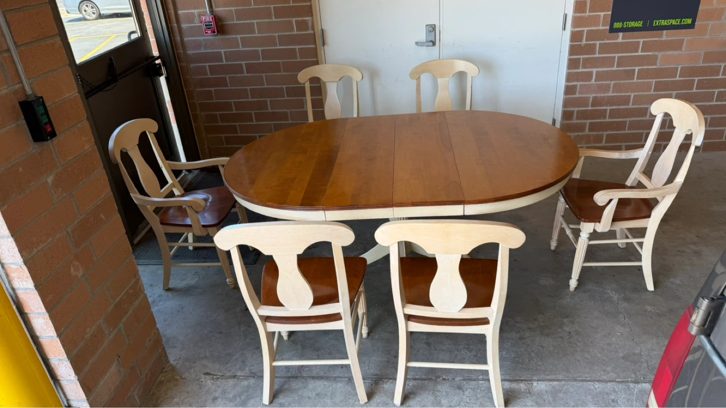 Oval Dining Table with 6 Chairs
