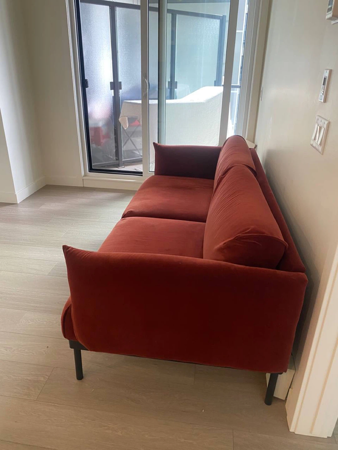 Velvet Sofa - Rust red - photo 2