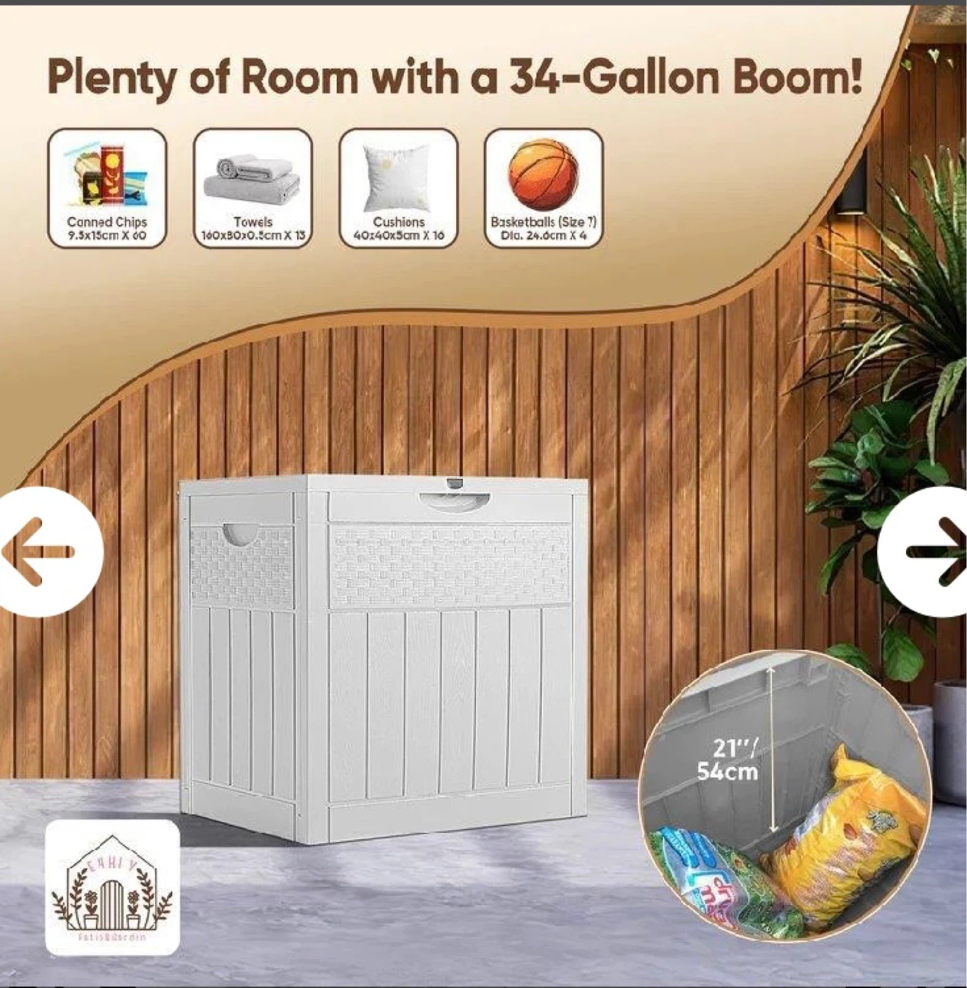Brand New 33 Gallon Deck Box White - photo 3