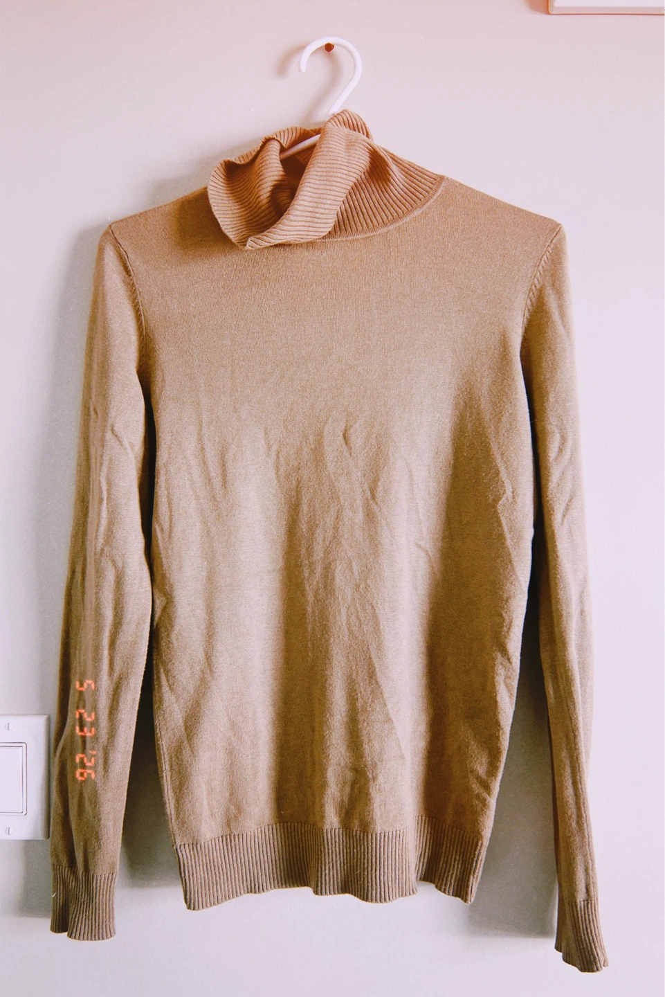 Tan Turtleneck Sweater