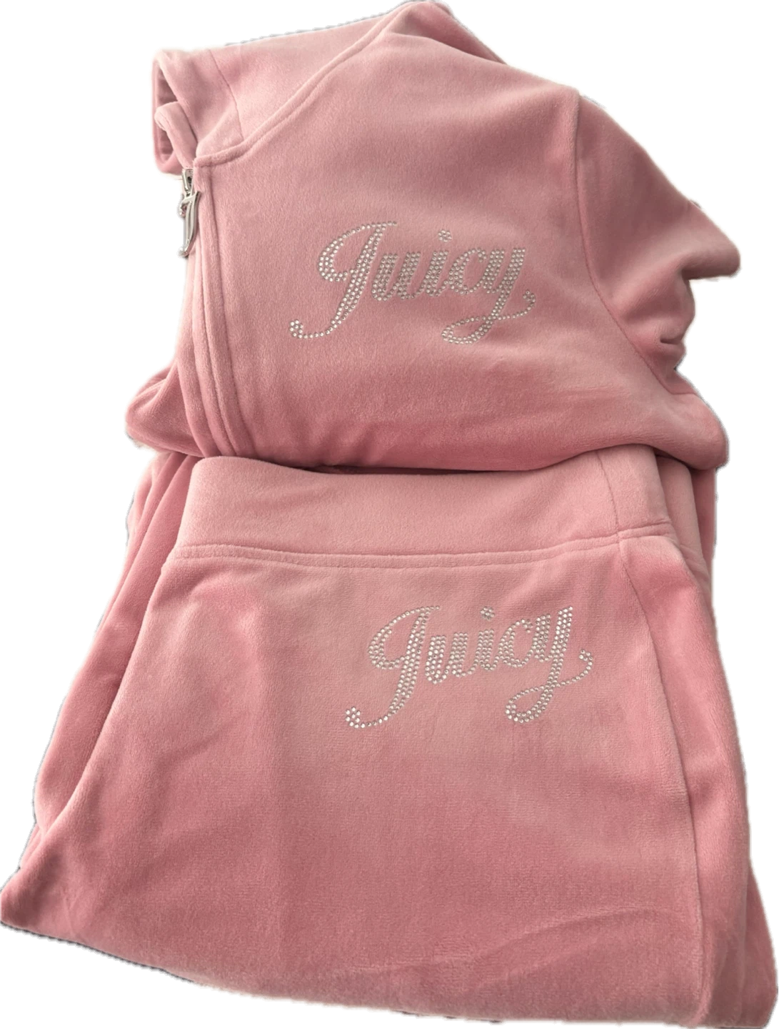 Juicy Couture Pink Velour Tracksuit Set - Size S