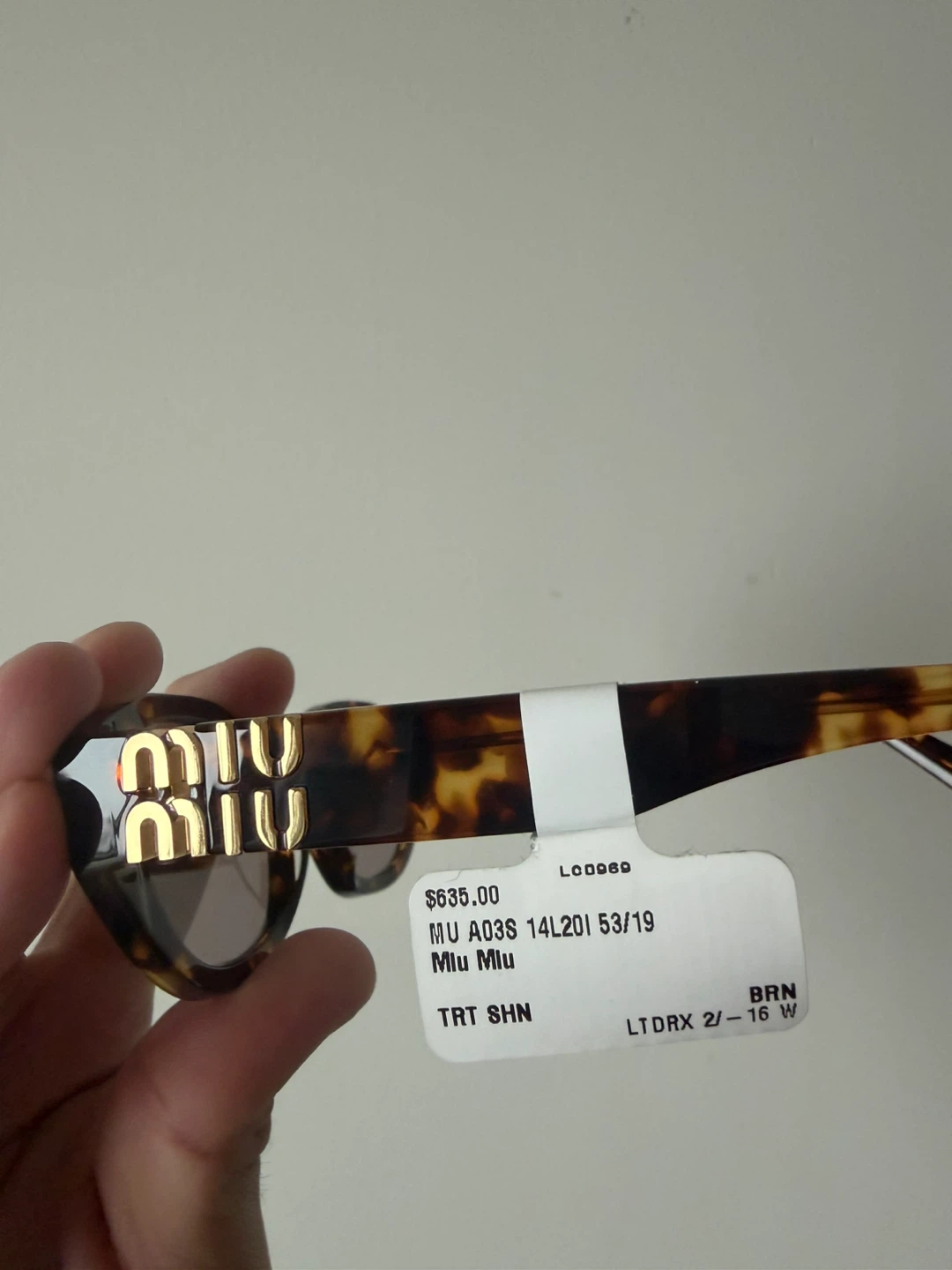 Miu Miu MU A03S Sunglasses Tortoiseshell Authentic