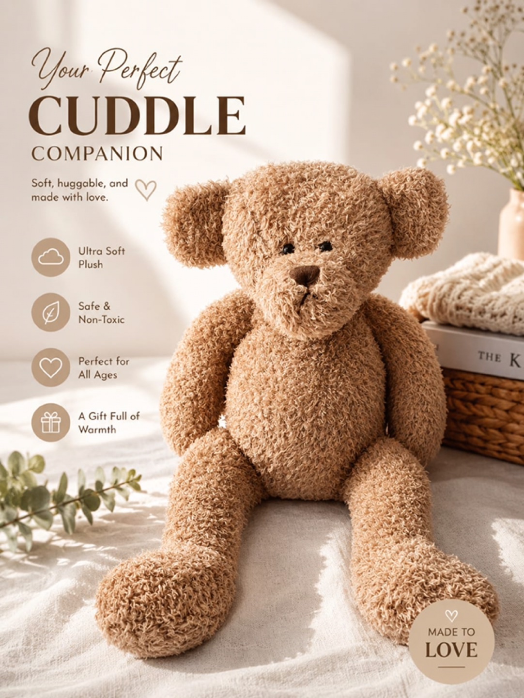 Plush Cuddle Companion Teddy Bear