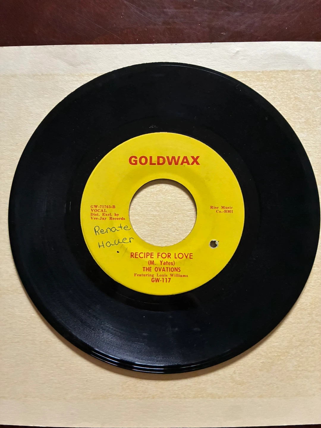 The Ovations – I'm Living Good Vinyl 7" 45 RPM Single 1965