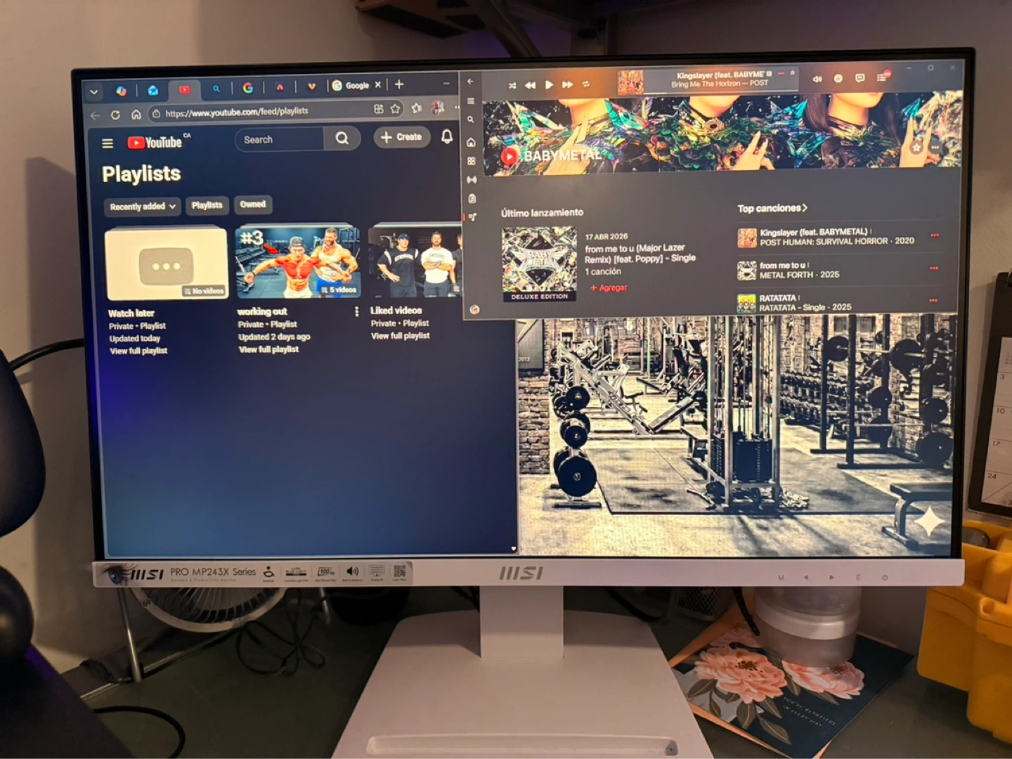 MSI PRO MP243X White 100Hz Monitor + Wireless Keyboard Bundle