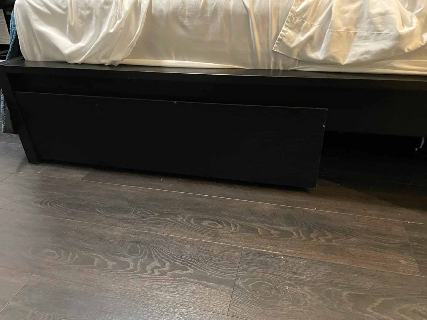 MALM Underbed storage box for high bed, dark brown veneer - photo 2