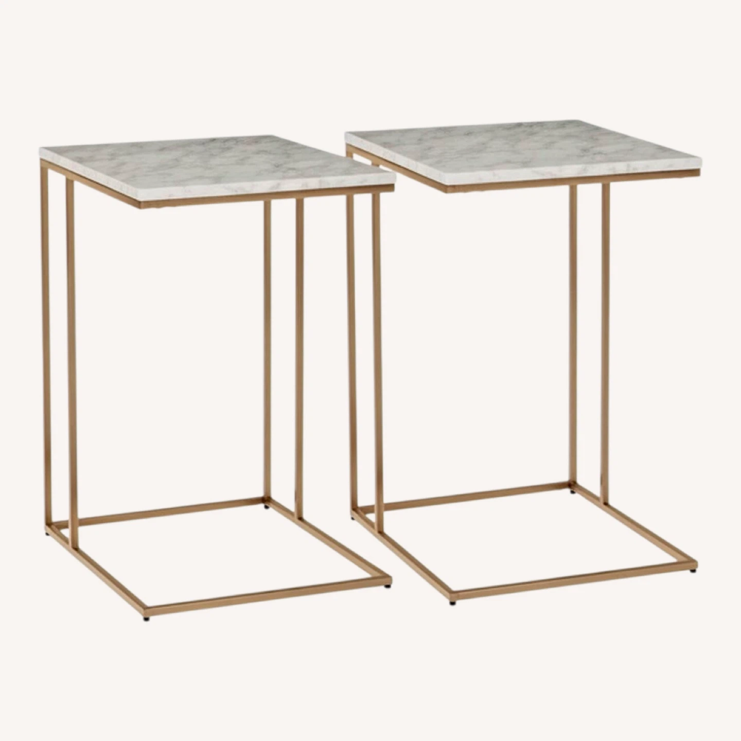 West Elm Marble Side Tables Set of 2