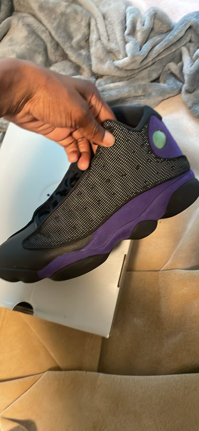 Air Jordan 13 Retro Black/Court Purple-White Men's Shoes - photo 5