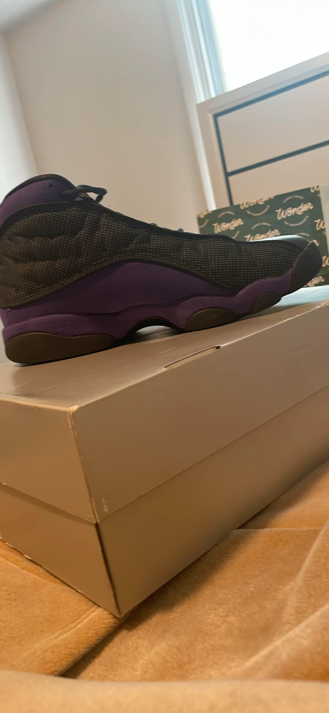 Air Jordan 13 Retro Black/Court Purple-White Men's Shoes - photo 4