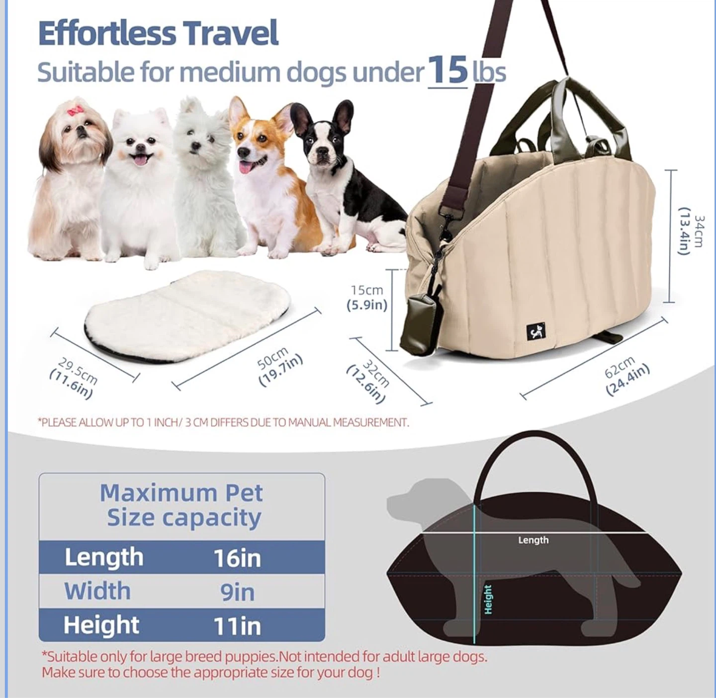 Pet Carrier Bag for Medium Dogs - photo 4
