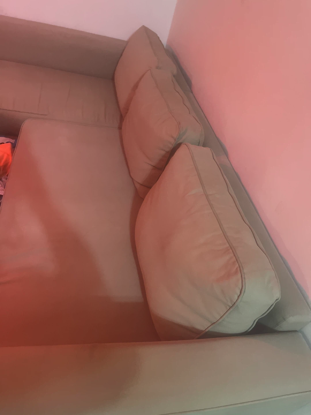 Tan Sofa with Loose Back Cushions - photo 2