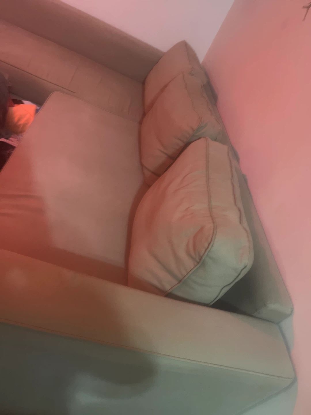 Tan Sofa with Loose Back Cushions
