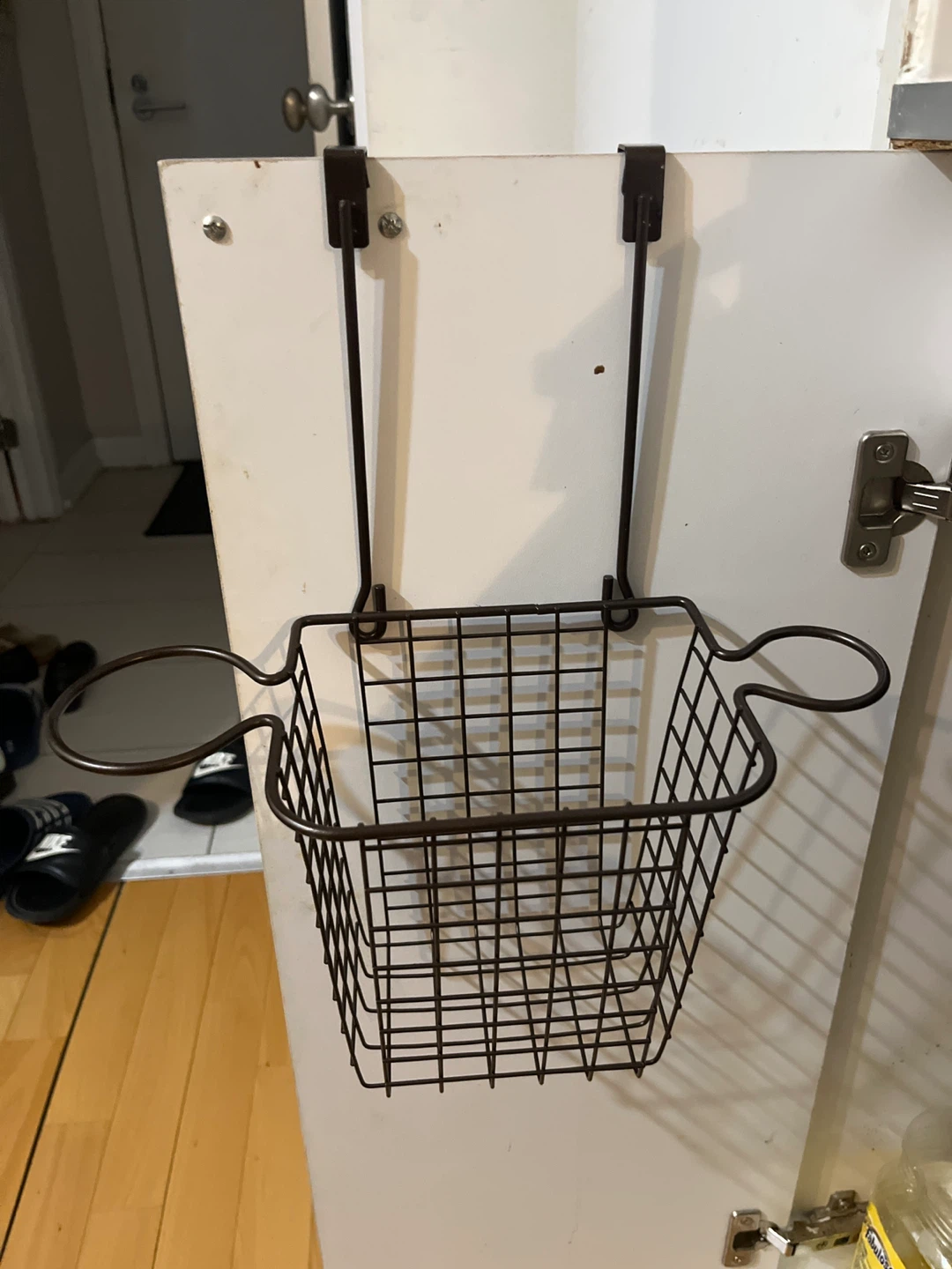 Over-the-Door Wire Basket with Ring Holders