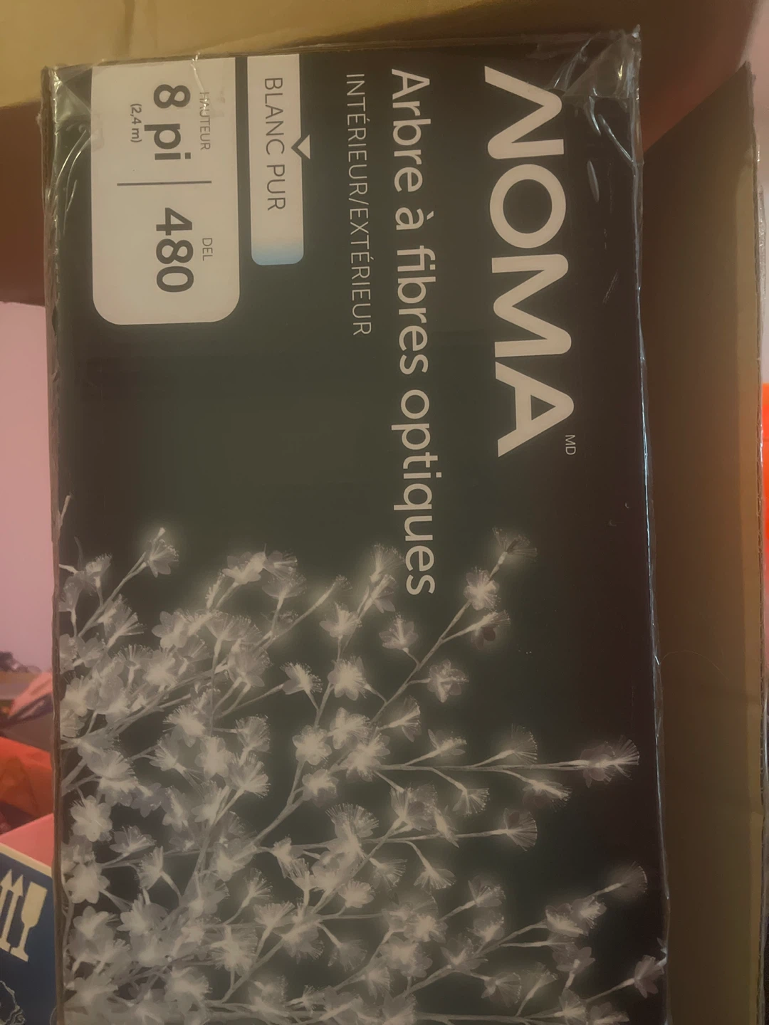 NOMA 8 ft Fibre Optic Tree - White
