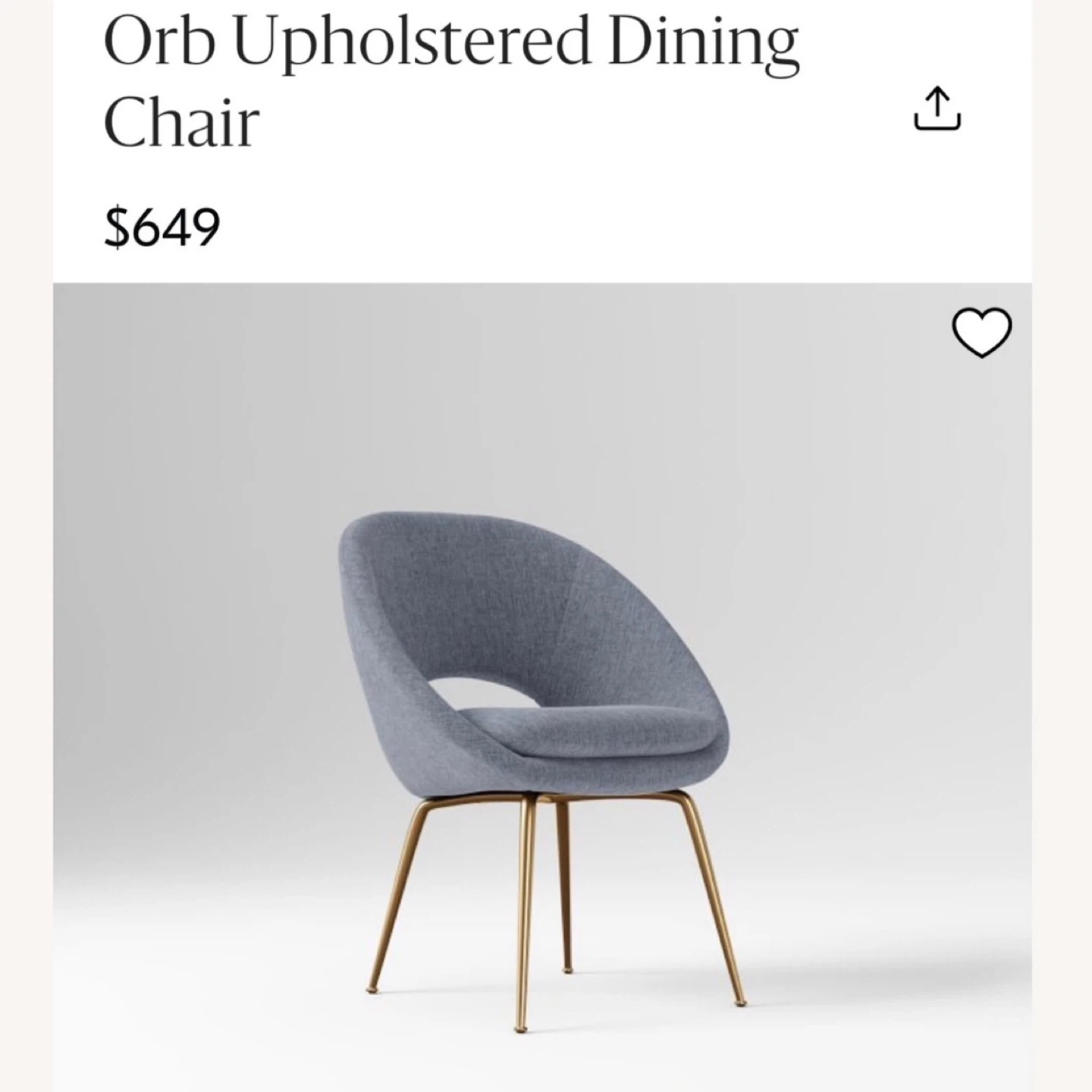 West Elm Accent Chair/ Dining Chair. - photo 5
