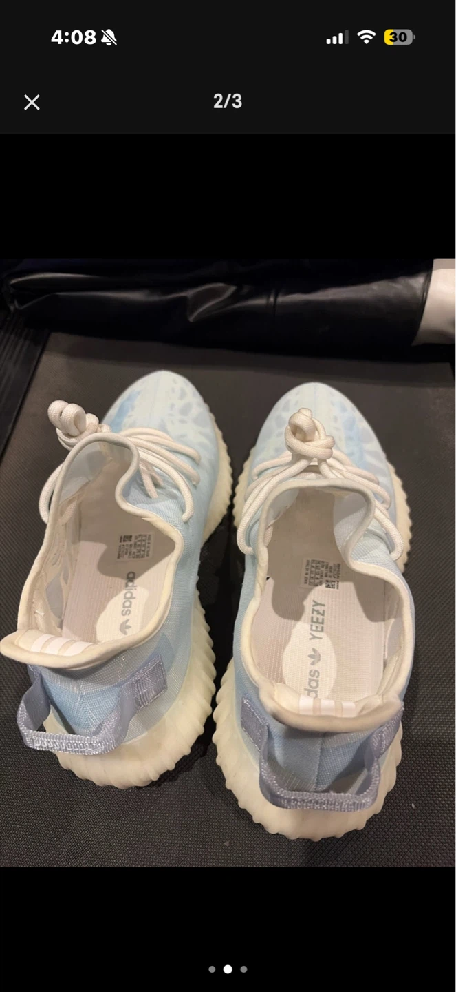 Adidas Yeezy Boost 350 V2 Light Blue/White Sneakers US 9.5 - photo 2