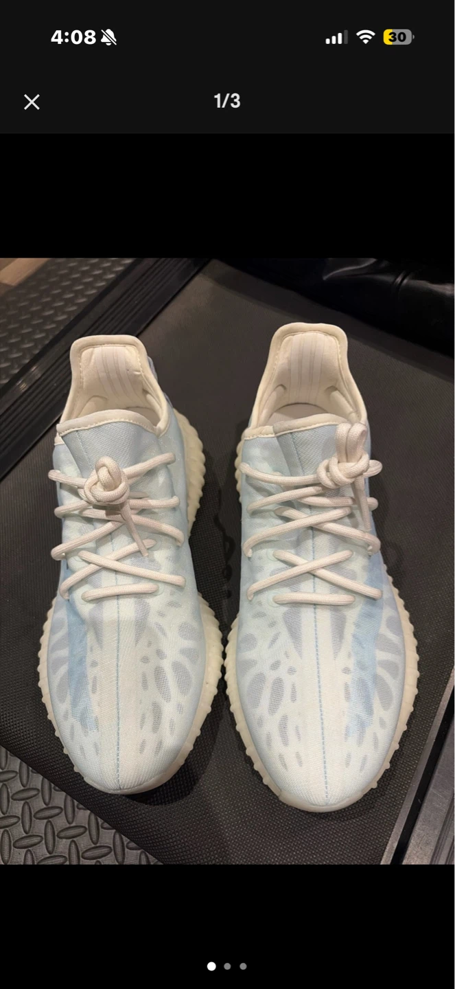 Adidas Yeezy Boost 350 V2 Light Blue/White Sneakers US 9.5
