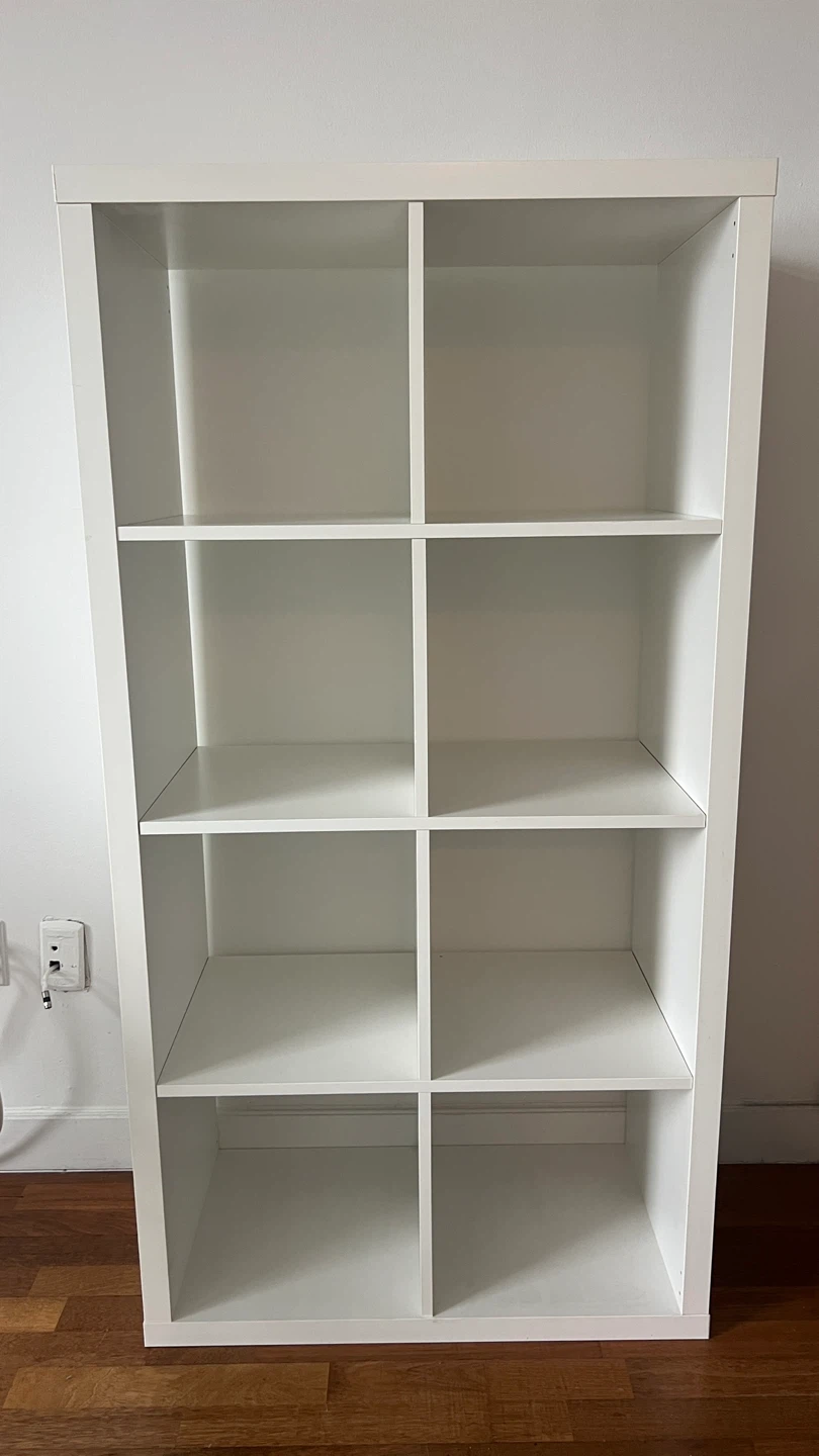 IKEA KALLAX White 8-Cube Storage Shelf Unit