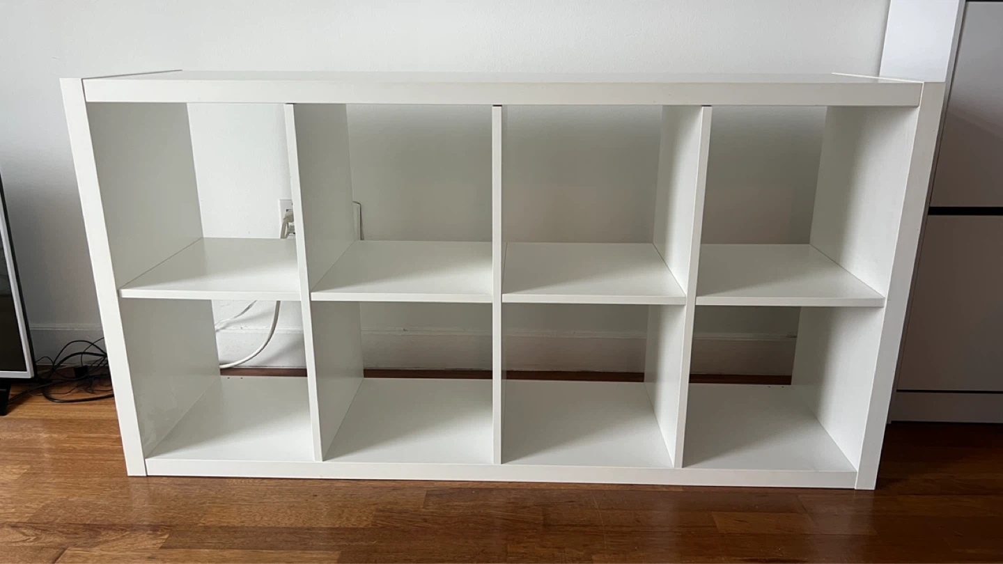 IKEA KALLAX White 8-Cube Storage Shelf Unit - photo 3