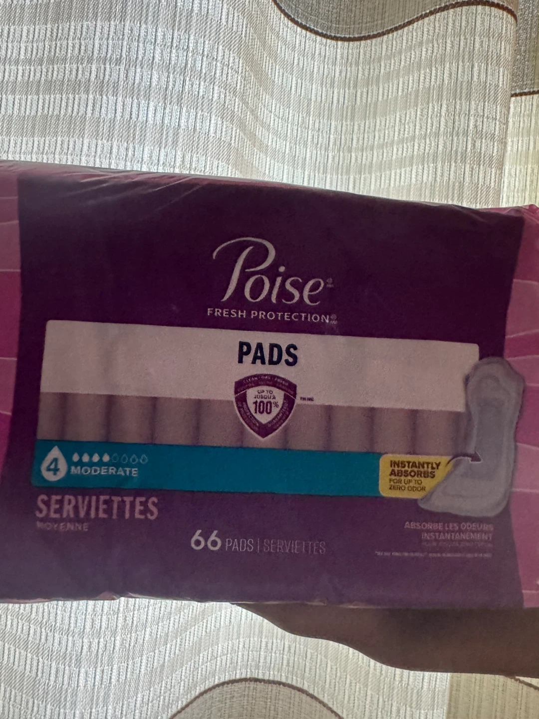 15 packs of Poise 20$ each Moderate Absorbency Pads, 66 Count