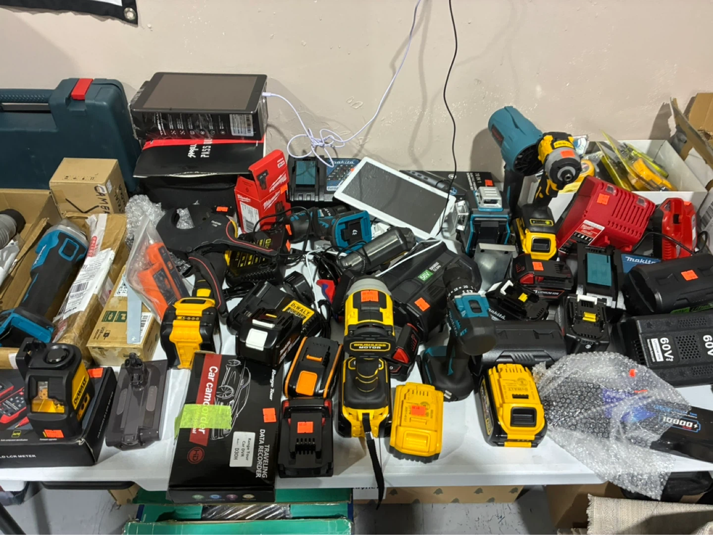 Assorted Power Tool Batteries, Chargers & Accessories
