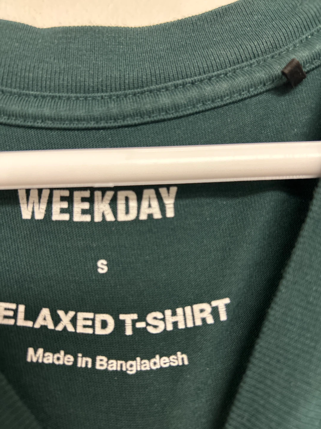 Weekday Relaxed T-Shirt - Dark Green - Size S - photo 3
