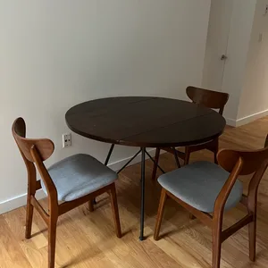 Modern mango wood table from west elm dining set for 3