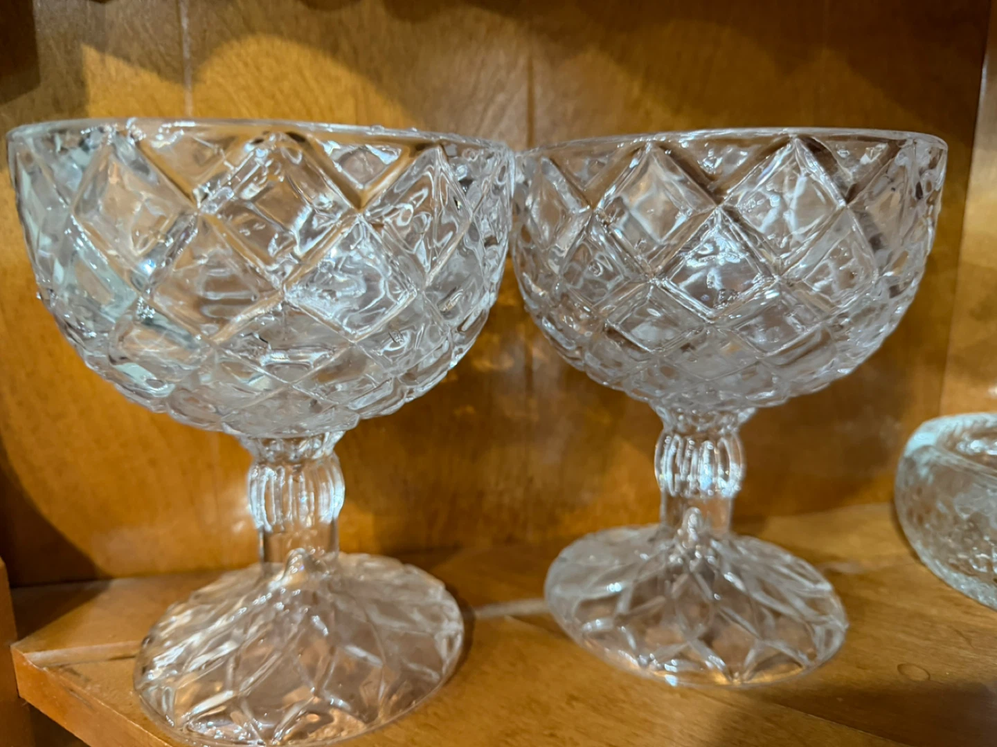 Set of 4 Clear Glass Tall Candlestick Holders - photo 2