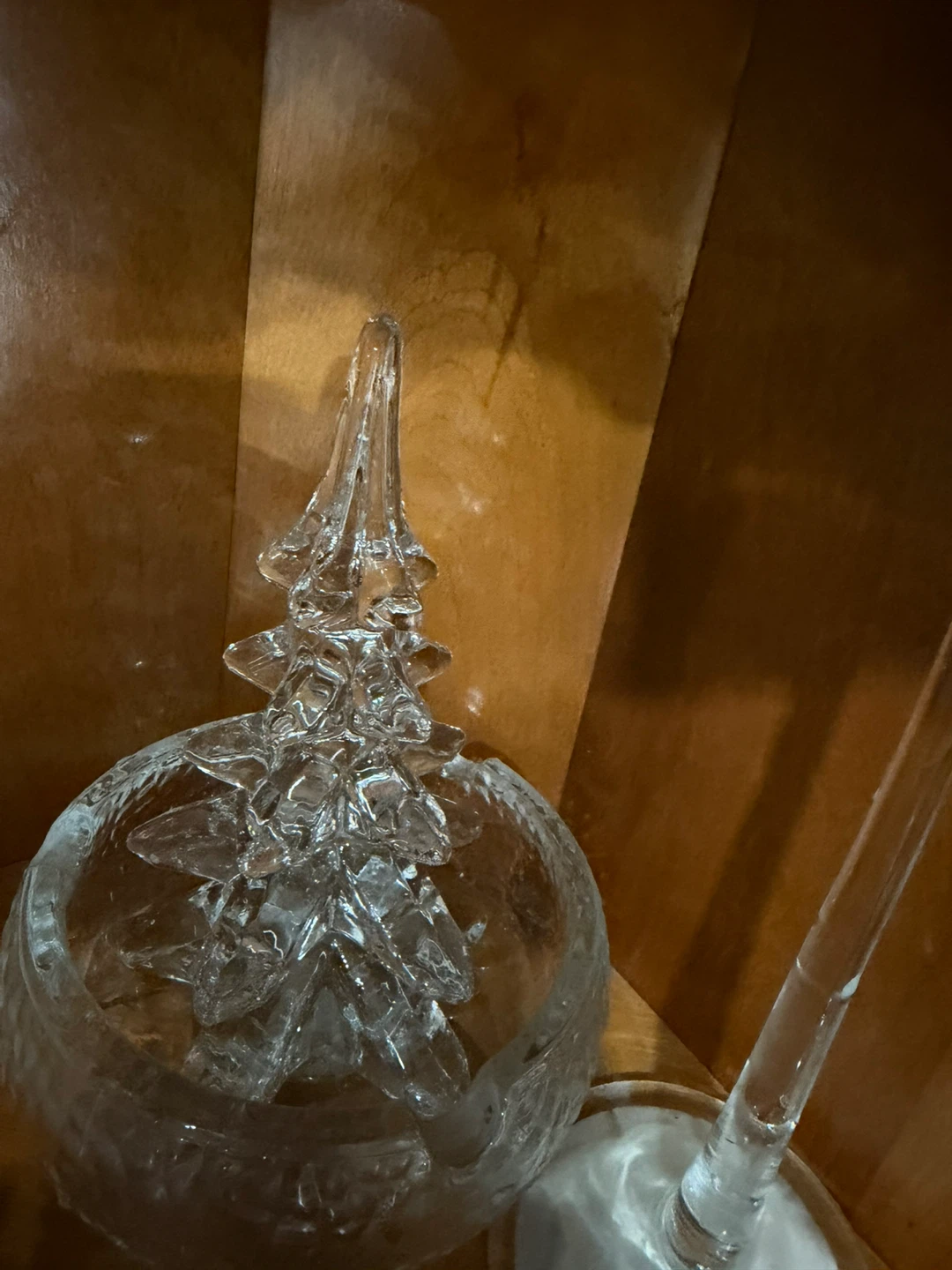 Set of 4 Clear Glass Tall Candlestick Holders - photo 3