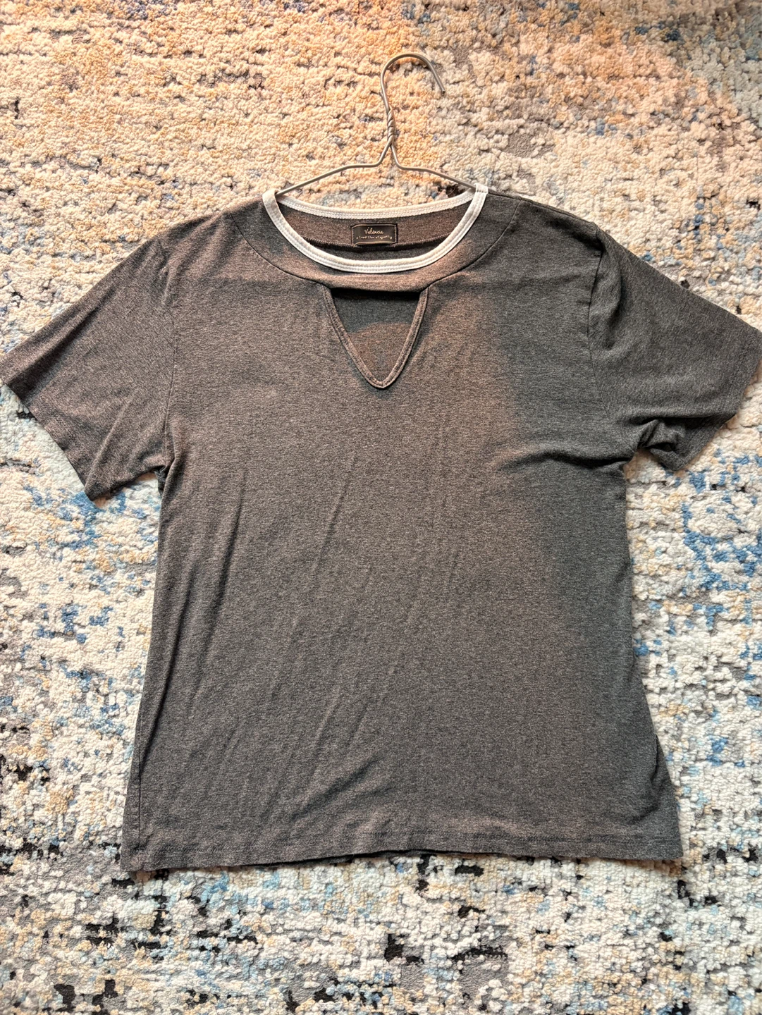 Dark Grey V-Neck T-Shirt